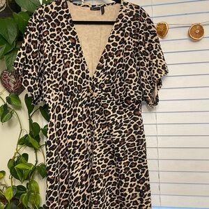 ASOS Leopard Print Skater Dress